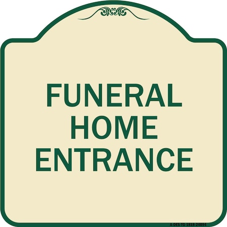 Entrance Funeral Home Entrance Heavy-Gauge Aluminum Architectural Sign